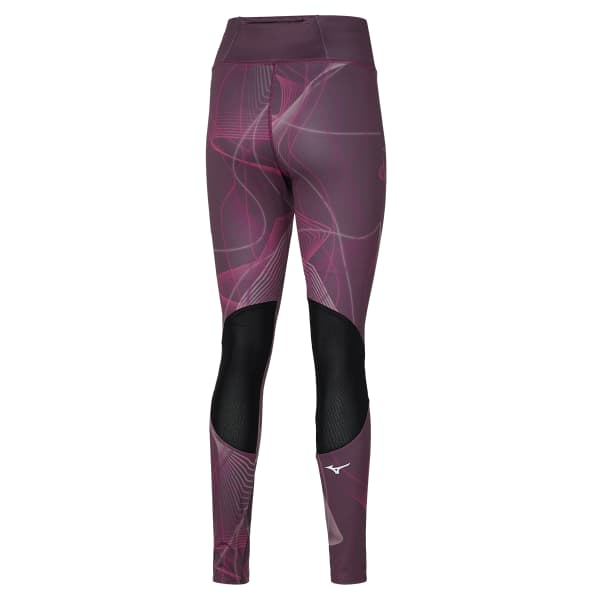 Collant running MIZUNO ACTIVE PRINTED TIGHT WOS GRAPE WINE