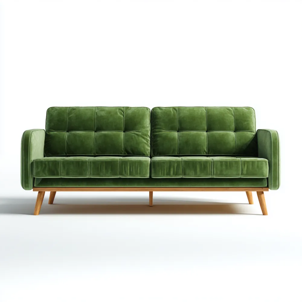 2-Sitzer-Sofa Samt 180x85x75 cm - Grün - Skandinavisches Design