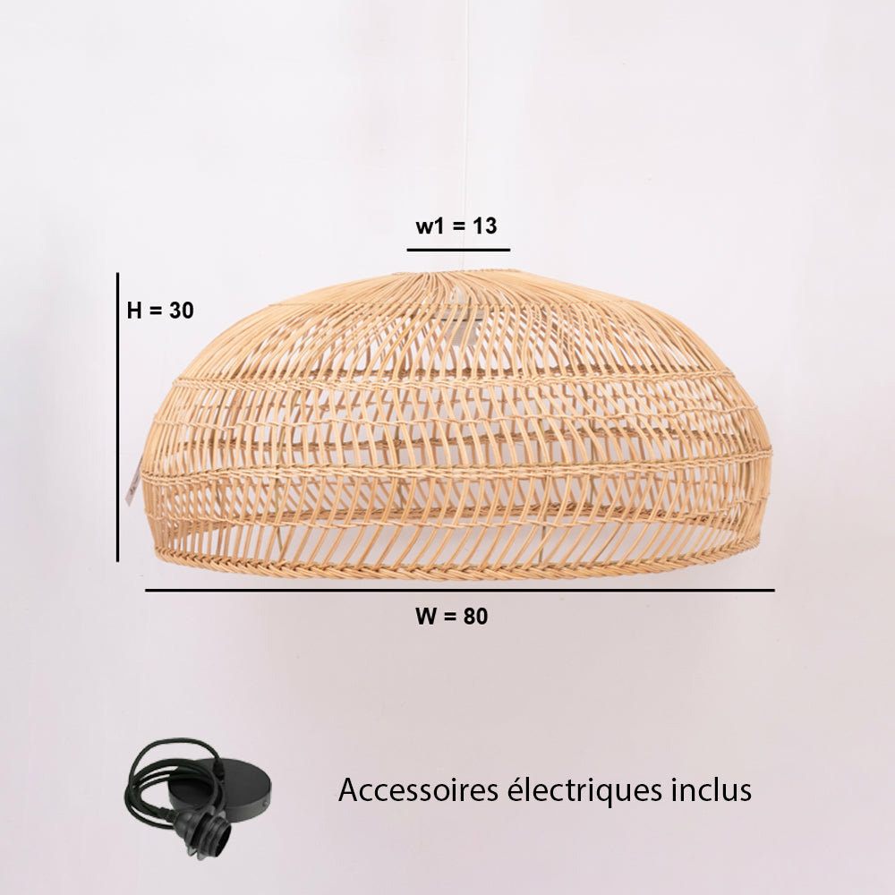 Abat-jour pour suspension - eugenie - bambou - naturel - cezare - ø80cm