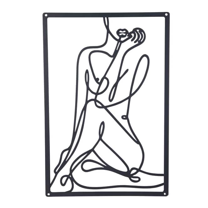 Wandbild - Frau - schwarz - ca. 22,5 x 33,5 cm