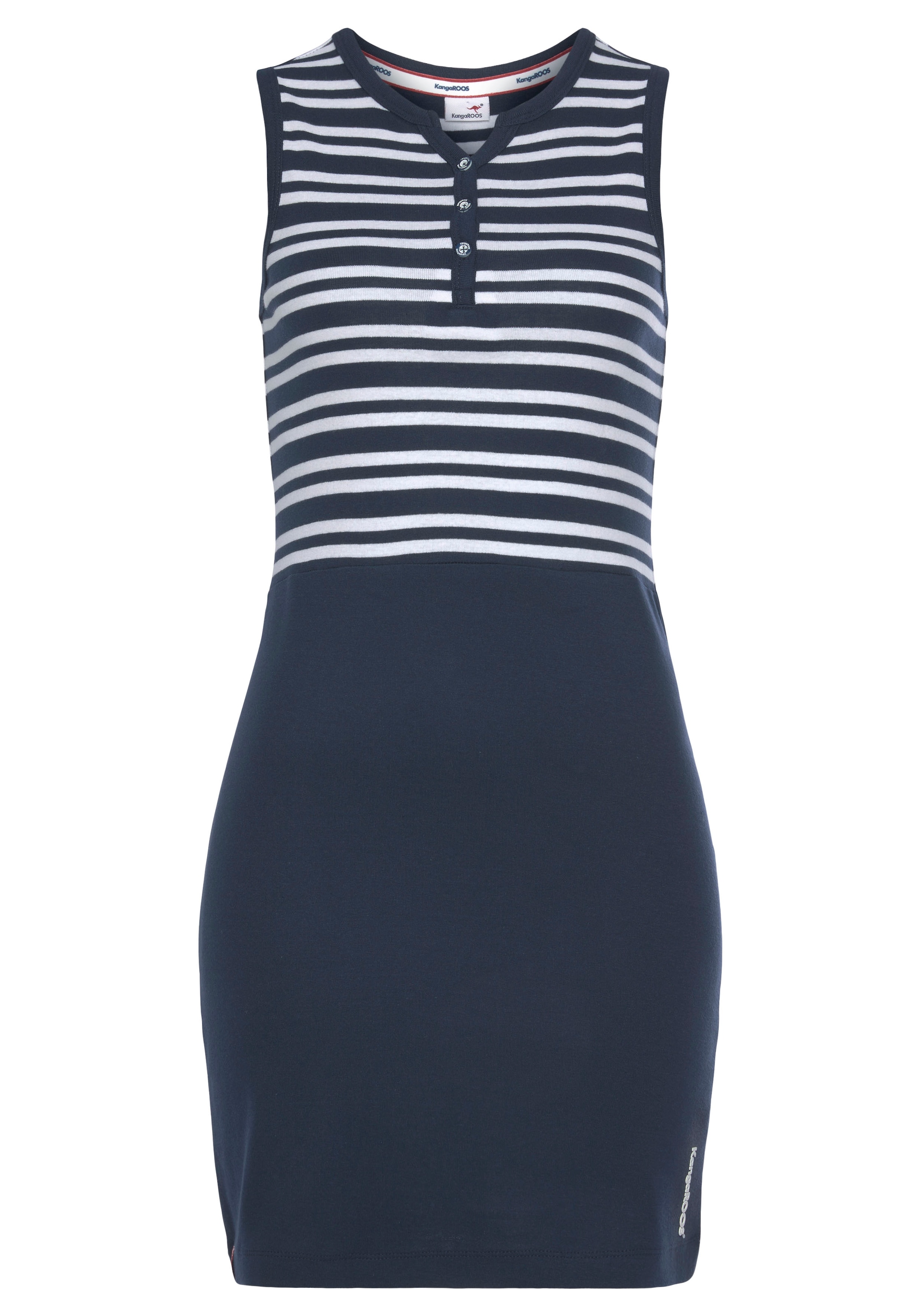 KangaROOS Sommerkleid aus Rippware,  Mini-Länge