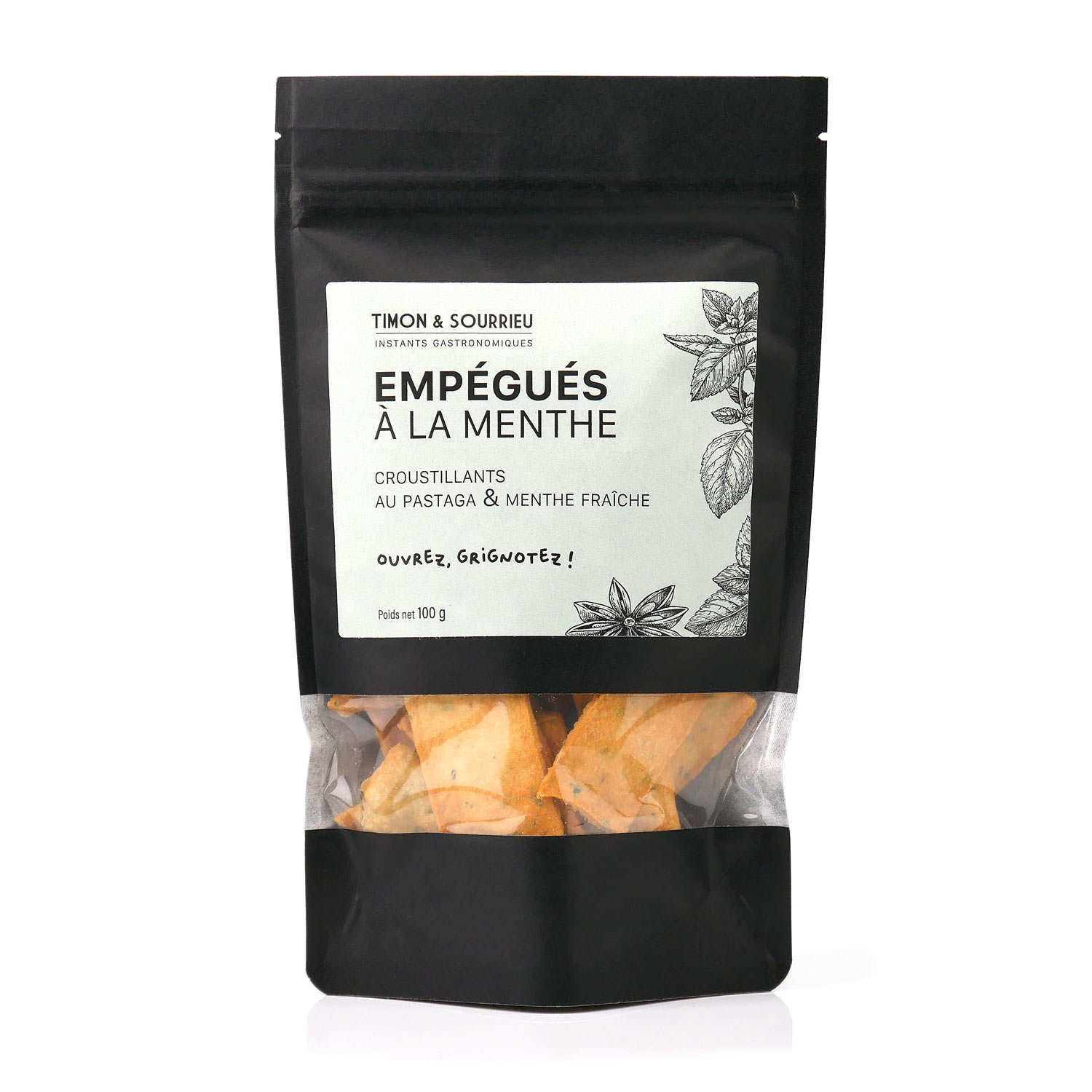 Empégués à la menthe - Biscuits apéritif au parmesan, pastis et menthe fraîche