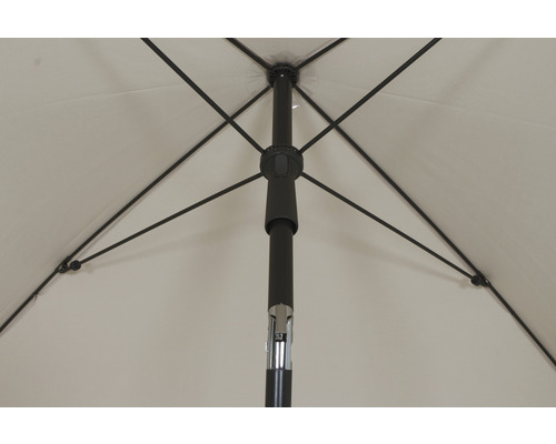 City center paalparasol Siena Garden 180 x 180 cm polyester aluminium antraciet handzwengel kantelbaar vierkant