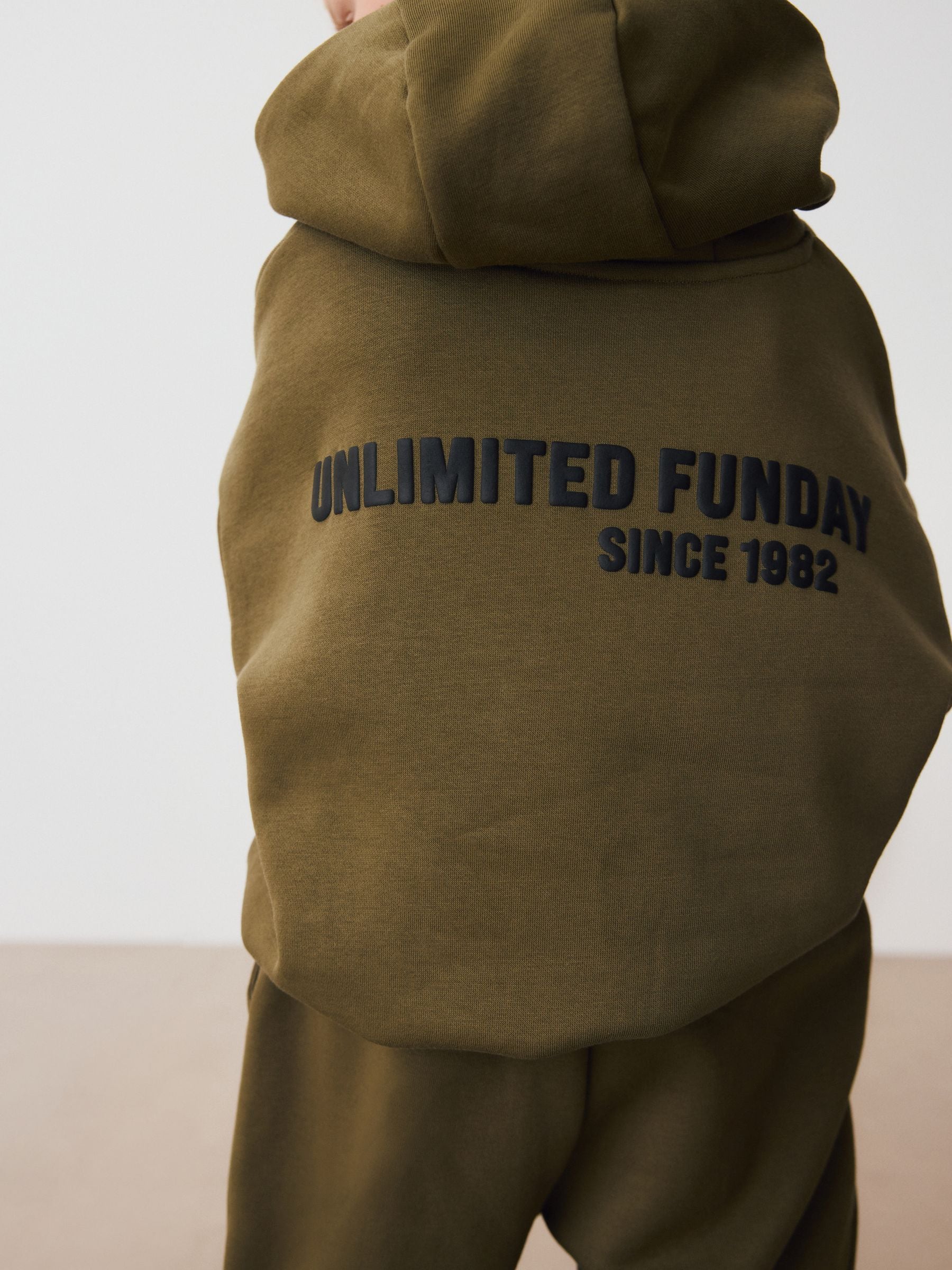 Kakigroen - Set met hoodie met slogan en joggingbroek (3mnd-7jr)