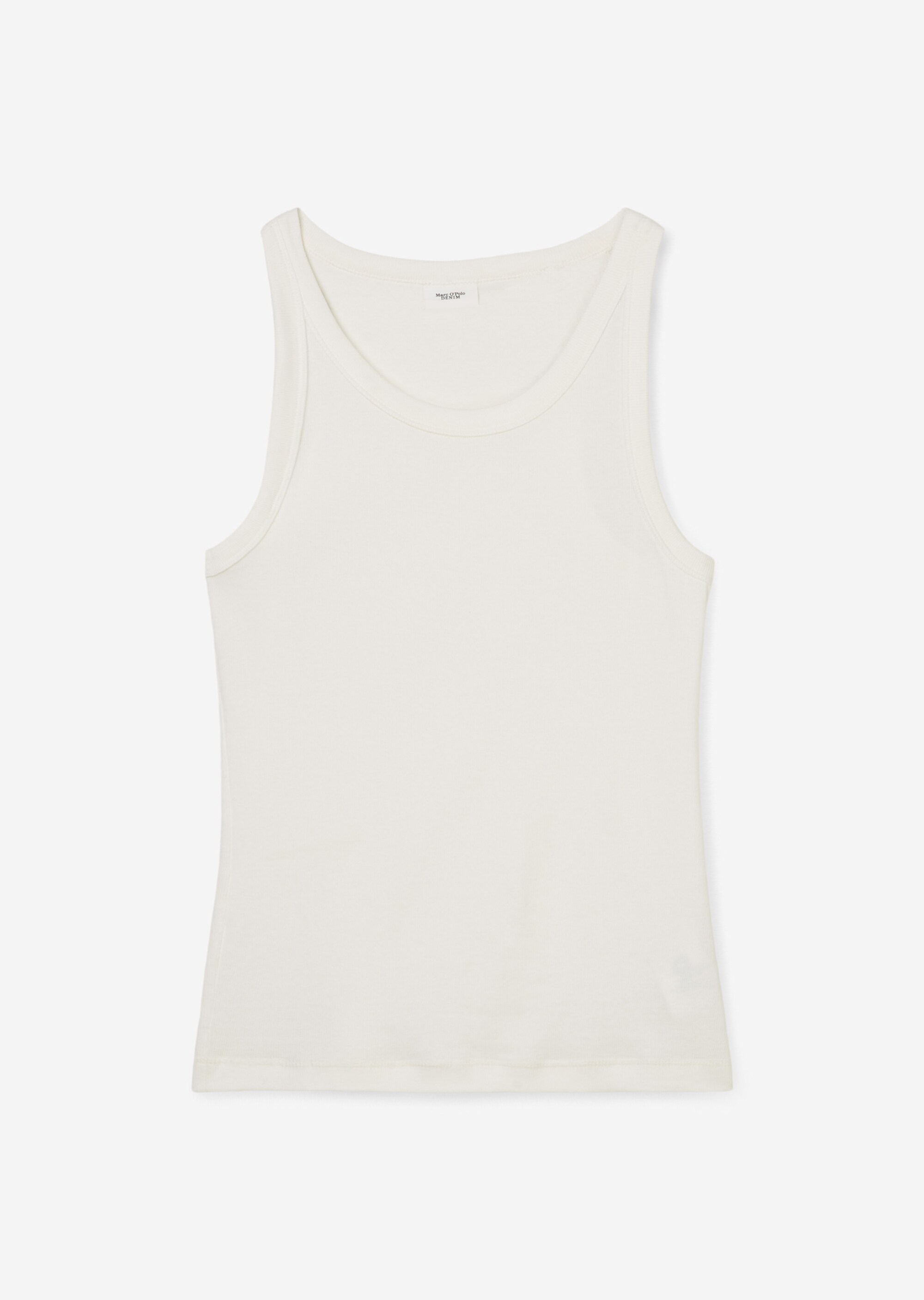 Tanktop slim aus geripptem Bio-Baumwolle-Stretch