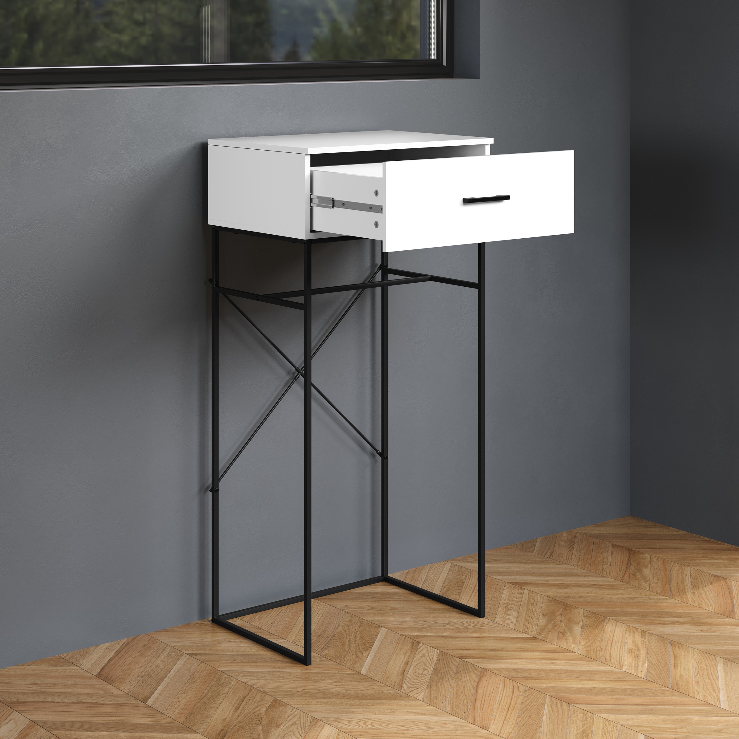 INOSIGN Beistelltisch »Sterling« 1 Stk. tlg. Konsolentisch mit 1 Schublade - (B/T/H) 60/48/132 cm