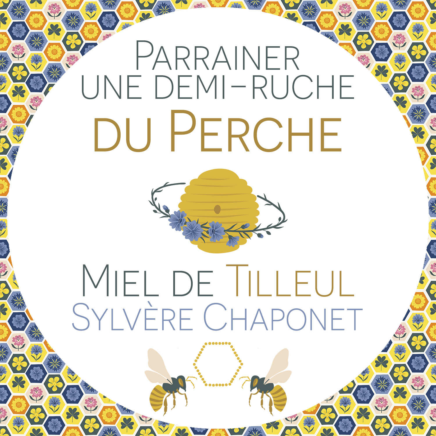 Parrainer une demi-ruche du Perche : Miel de Tilleul - Récolte 2024