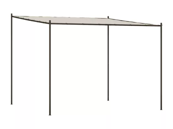 Belvédère blanc 3x3 m 180 g/m² tissu et acier