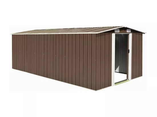 Abri de jardin 257x489x181 Métal Marron