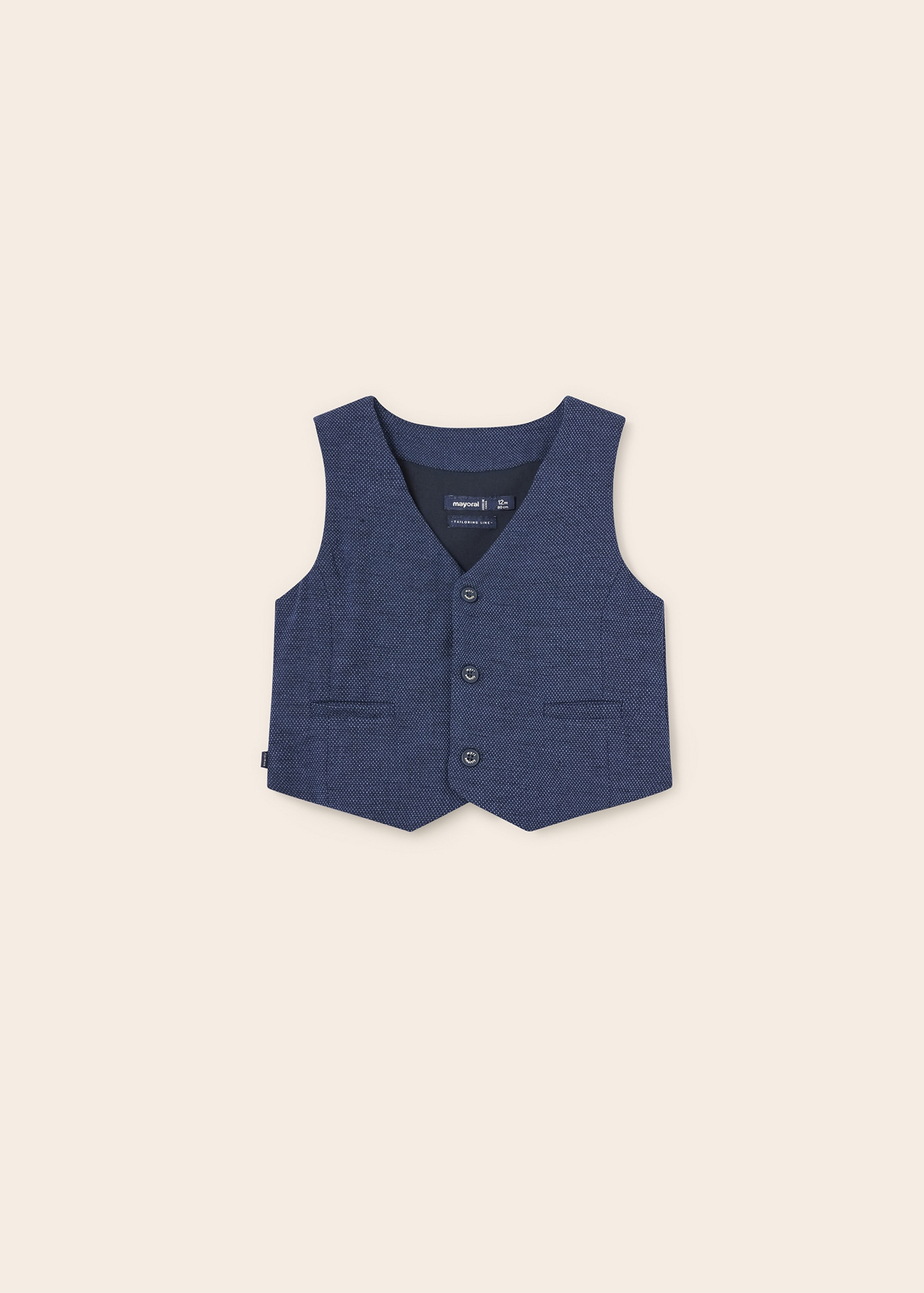 Colete de linho estampado para bebê