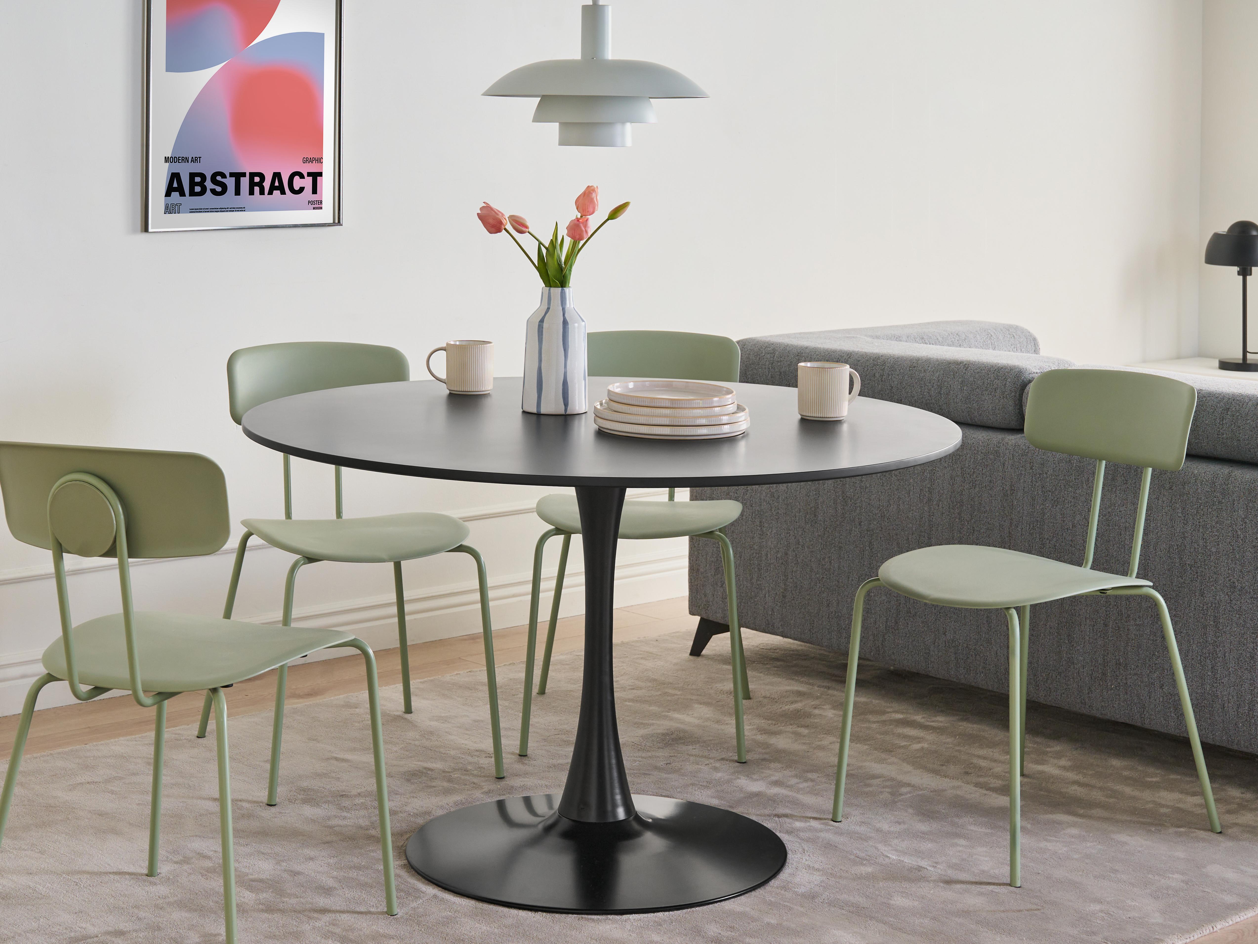 Eettafel BOCA Zwart 120 cm 120 cm