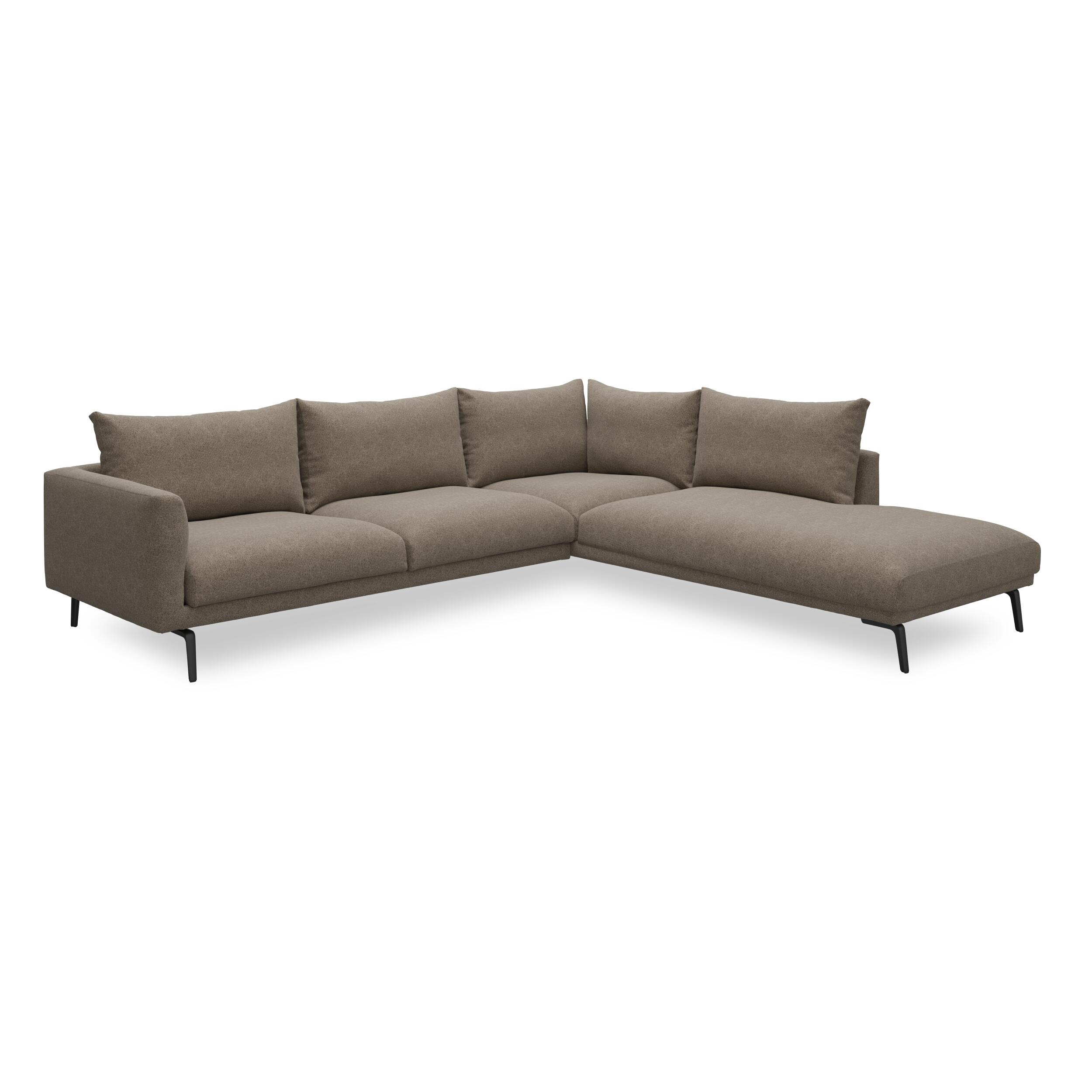 Hallsberg højrevendt sofa med pufafslutning