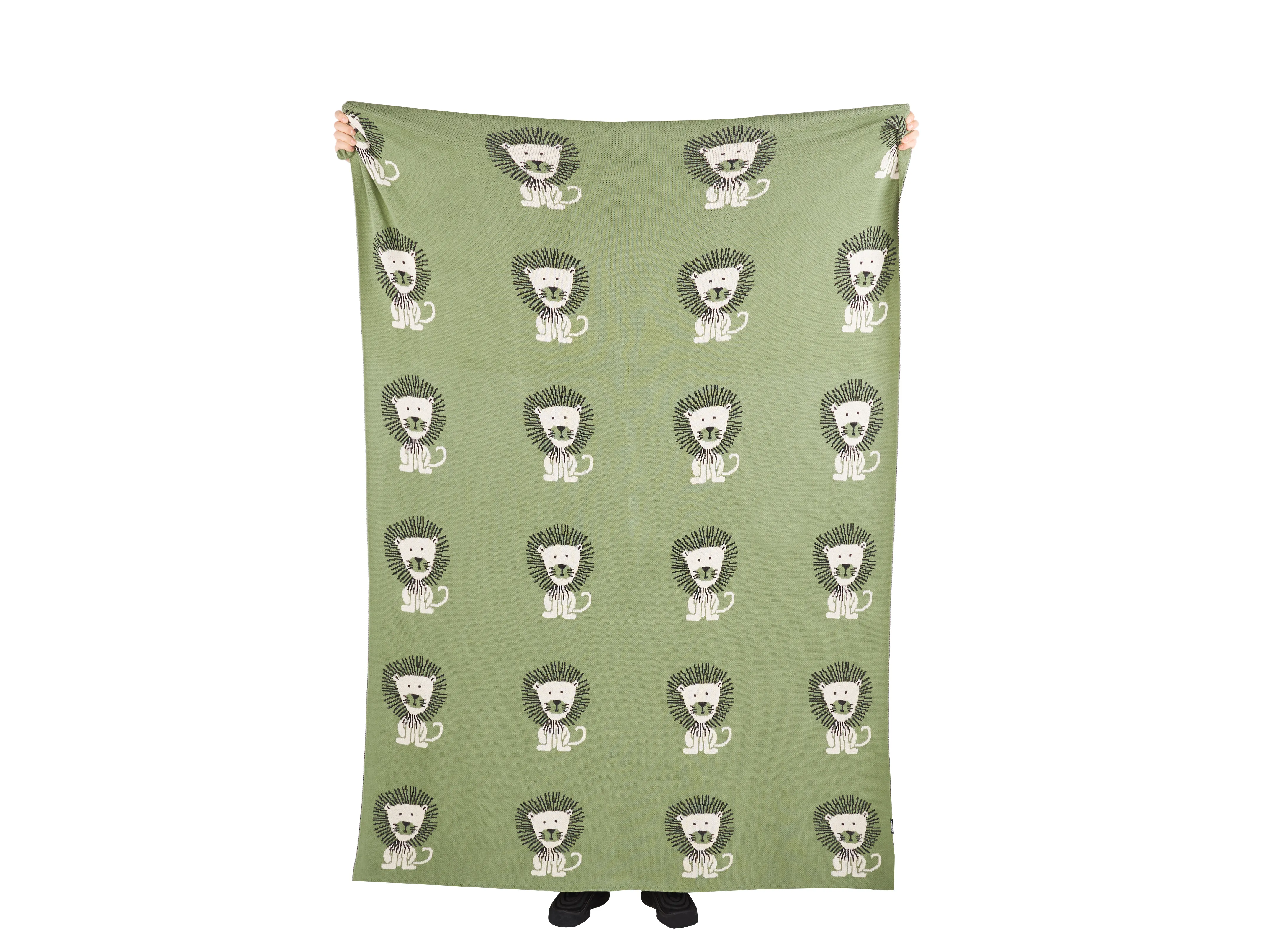 Plaid RUSAMI Katoen 130 x 170 cm Groen