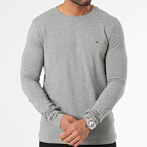 Tee Shirt Manches Longues Stretch Slim 0804 Gris Chiné