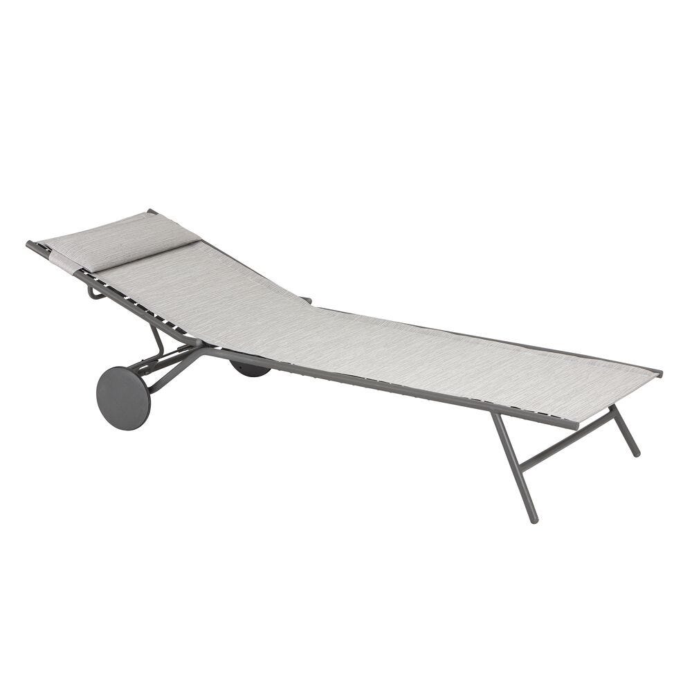 Sonnenliege Miami II Batyline® Duo Grau Galet