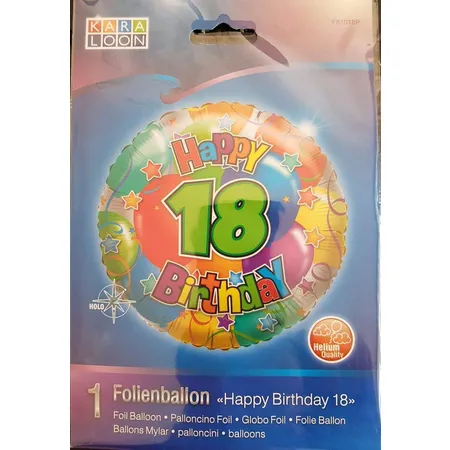 Karaloon Folienballon Happy Birthday 18