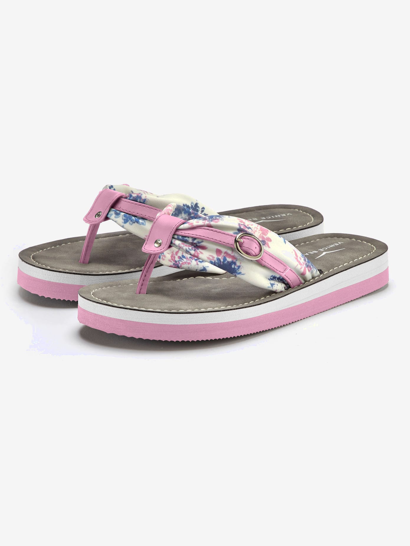 Tongs estivales avec imprimé