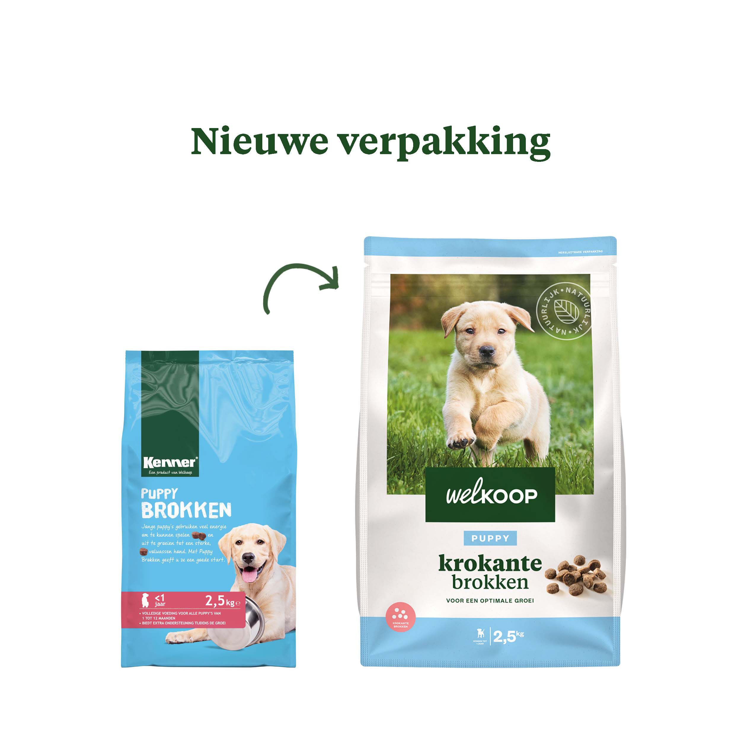 Welkoop Puppy Krokante brokken - Hondenvoer - 2.5 Kilogram - gevogelte