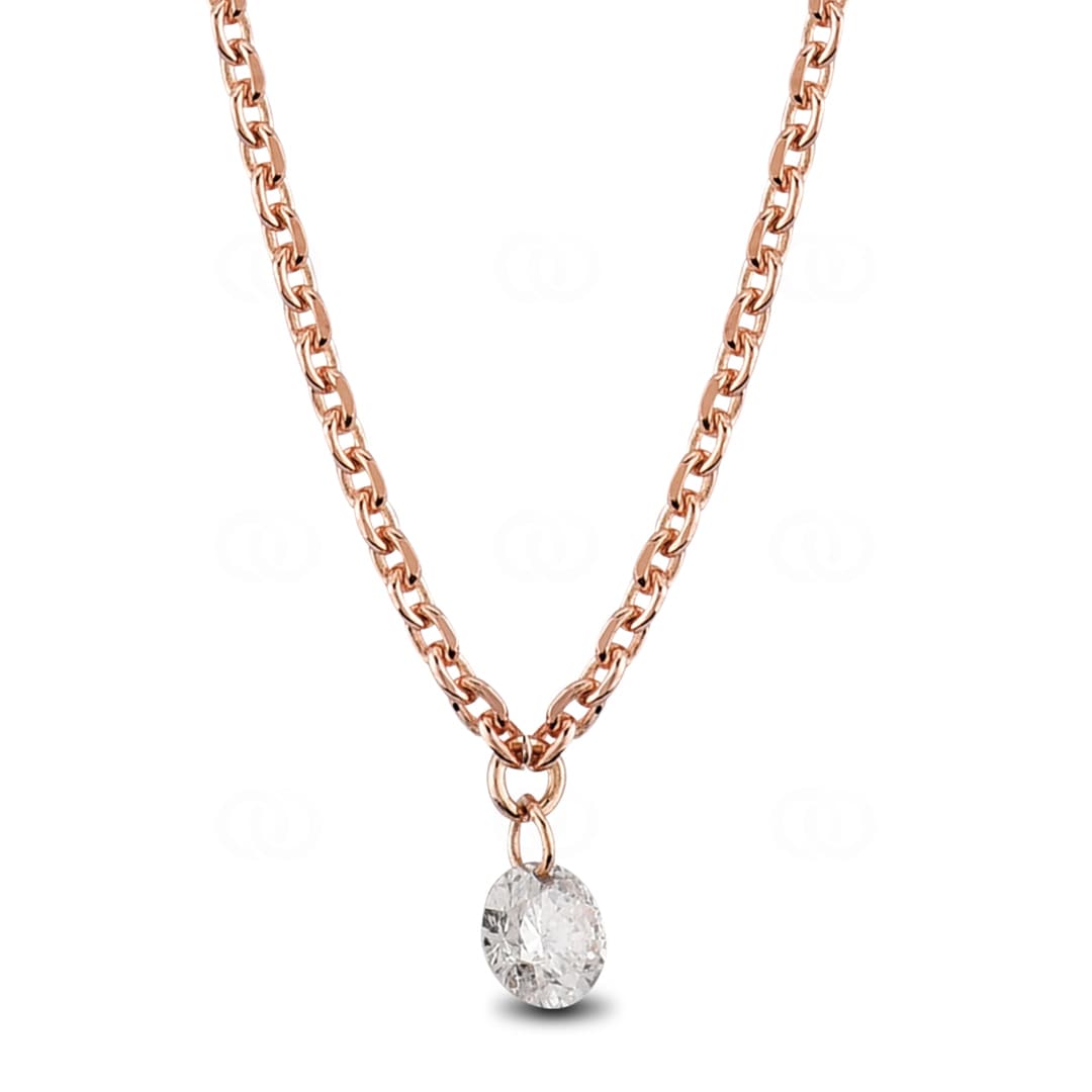 Collier mit Anhänger 750/18 K Roségold mit Diamanten 0.50 ct H/si by CHRISTIAN