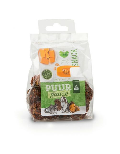 Witte Molen Puur Pauze Groentenbal Peterselie & Pompoen - Knaagdiersnack - 100 g