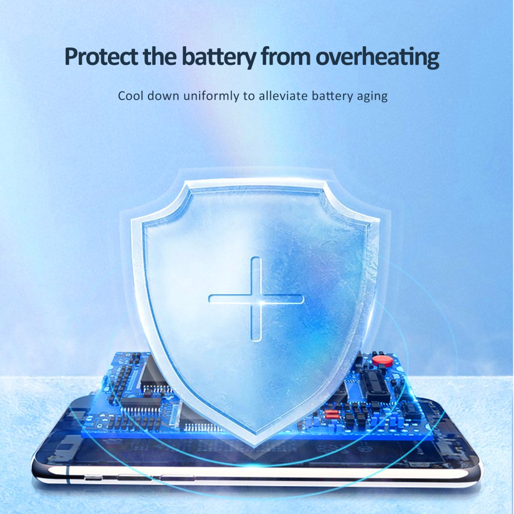 Universal Smartphone Kühler Gaming Handy Überhitzungsschutz Ventilator mit RGB Beleuchtung - Schwarz
