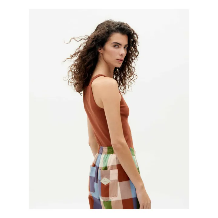 Thinking Mu Top Harriet Coton Bio | Rouge brique