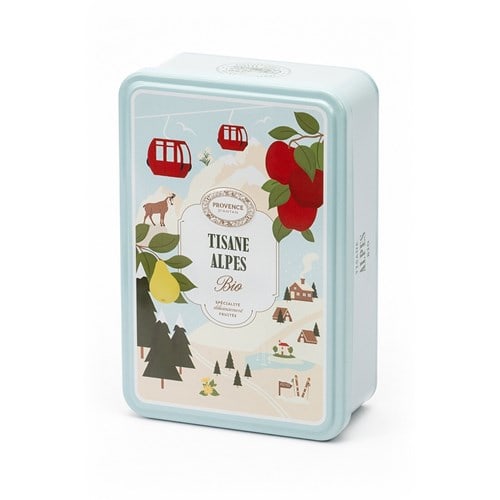 Boite metal tisane alpes bio