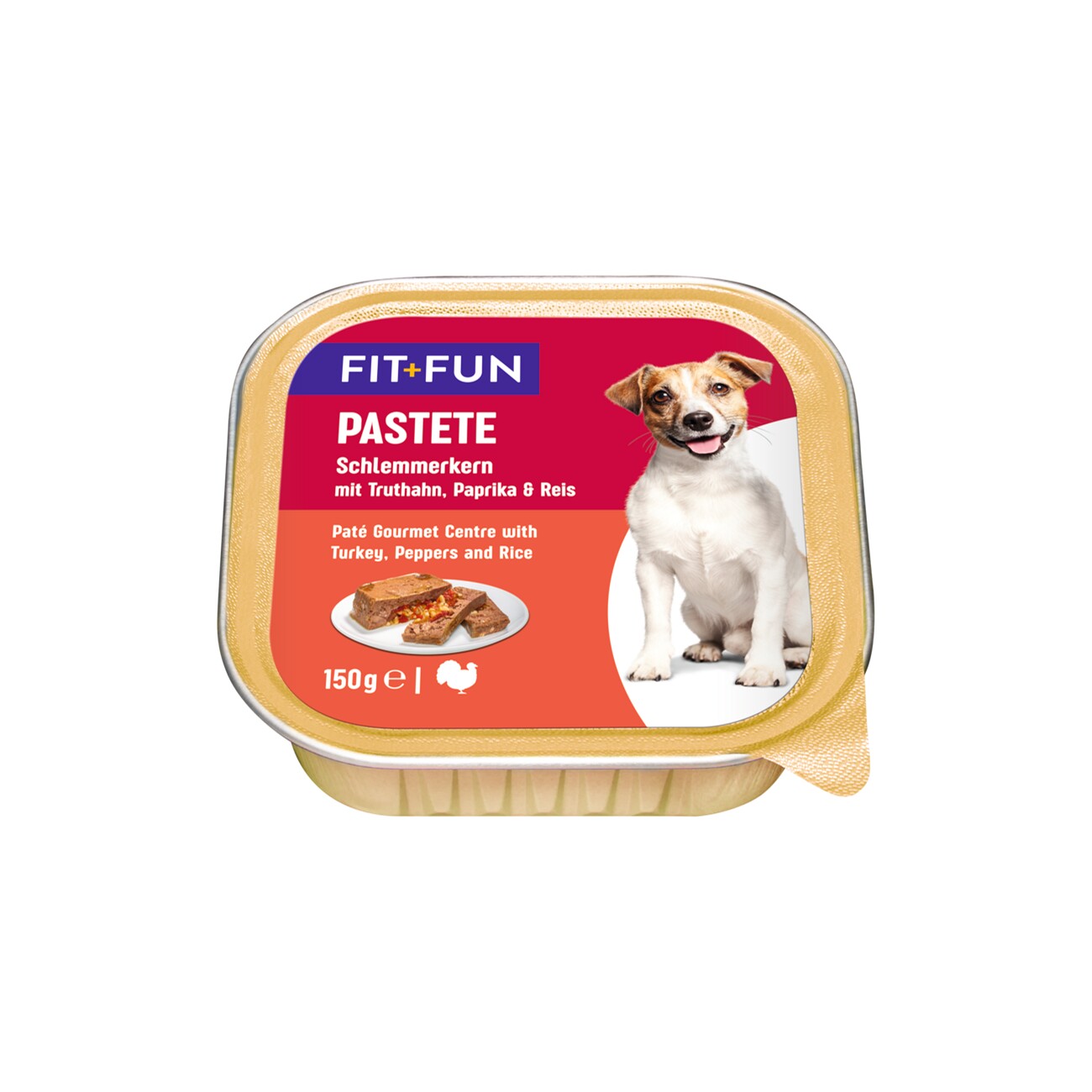 FIT+FUN Pastete mit Truthahn und Paprika 12x150 g