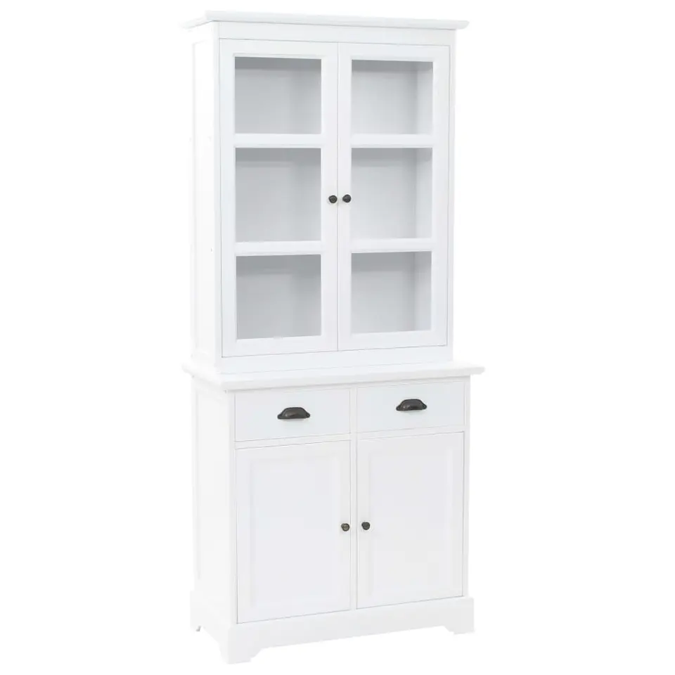 vidaXL - Dressoir - Wit - Grenenhout