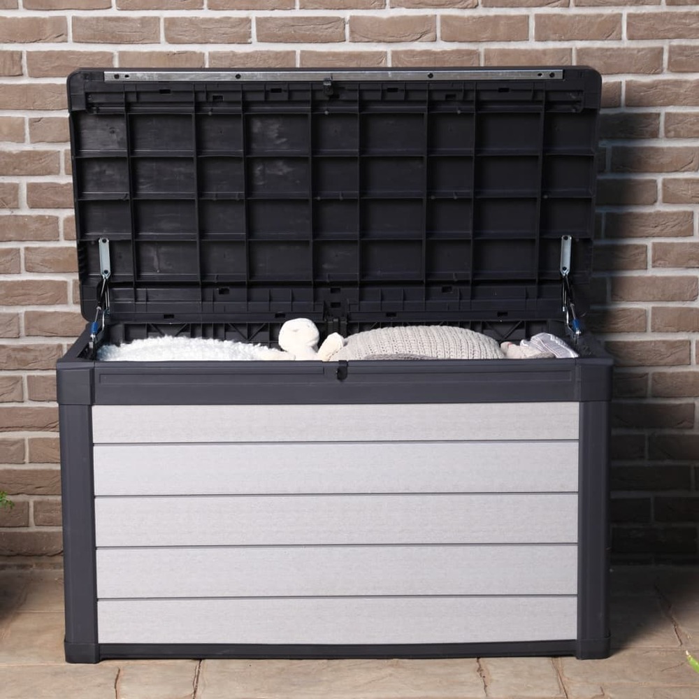 Boîte de rangement de jardin denali 380 l anthracite