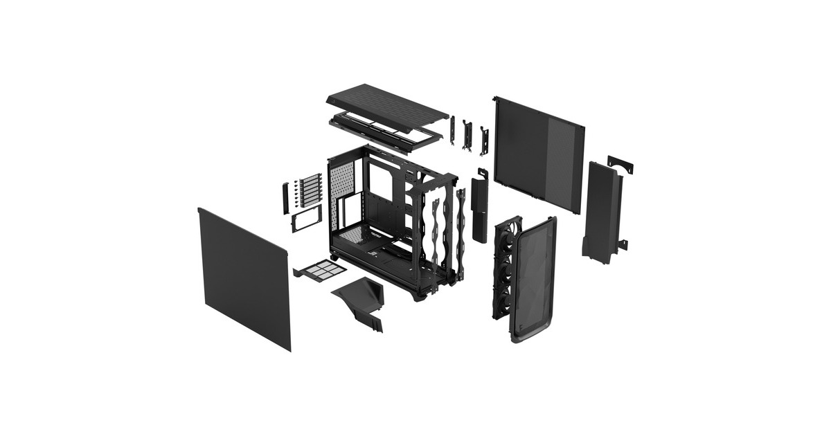 Fractal DesignMeshify 3 XL big tower behuizing  (Zwart | 2x USB-A | 1x USB-C)