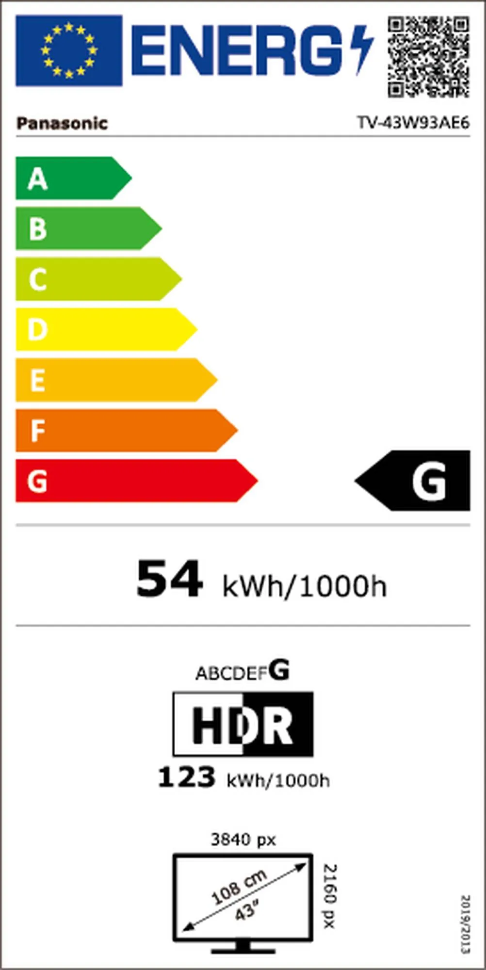 Panasonic TV-43W93AE6 TV UHD 4K