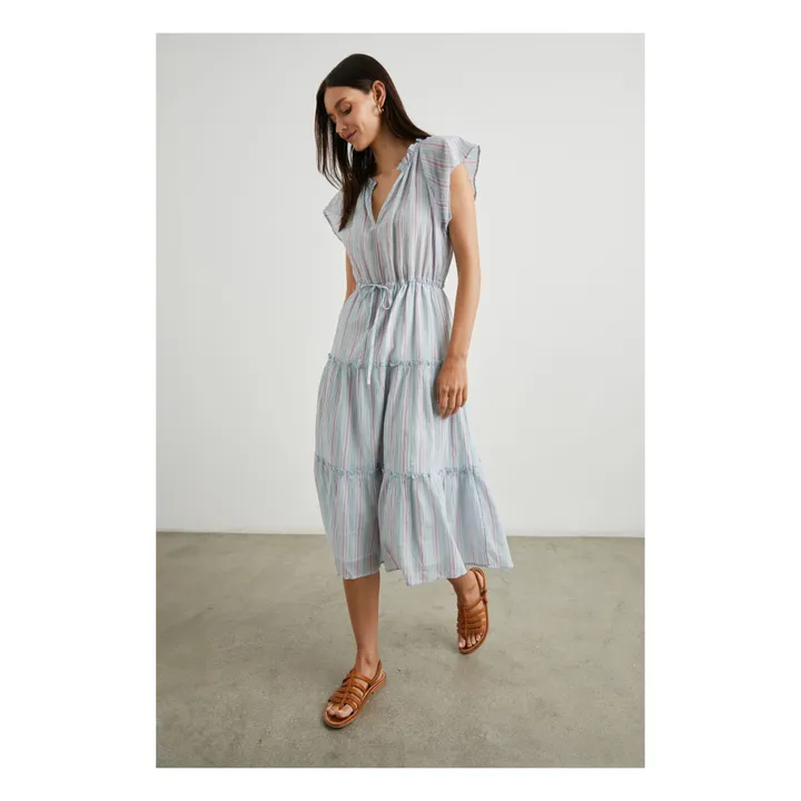 Rails Robe Juni Rayures | Bleu ciel