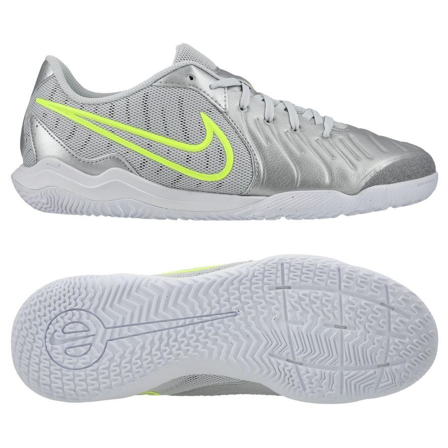Nike Tiempo Legend 10 Academy IC Mad Voltage - Argenté/Blanc/Jaune Fluo