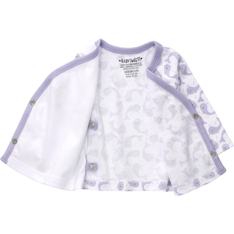 Baby Sweets Shirt Langarm Baby Wal weiß lavendel