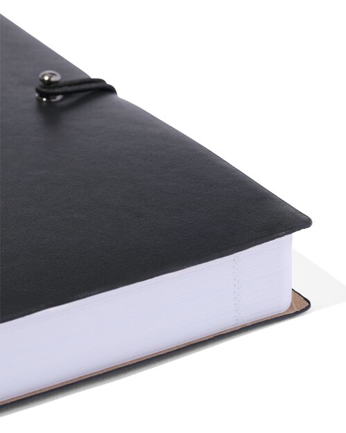 carnet ligné PU noir A5