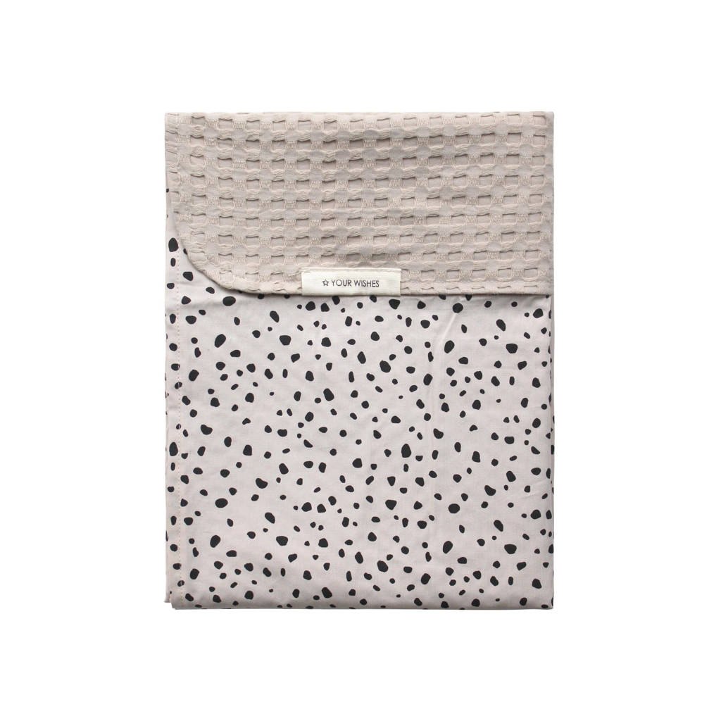 baby wiegdeken Cheetah 70x100 cm beige/zwart