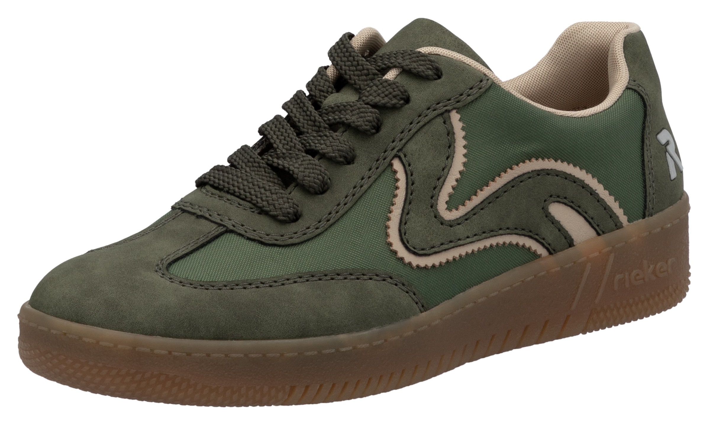 RIEKER Sport Plateausneaker  , Freizeitschuh, Halbschuh, Schnürschuh in veganer Verarbeitung