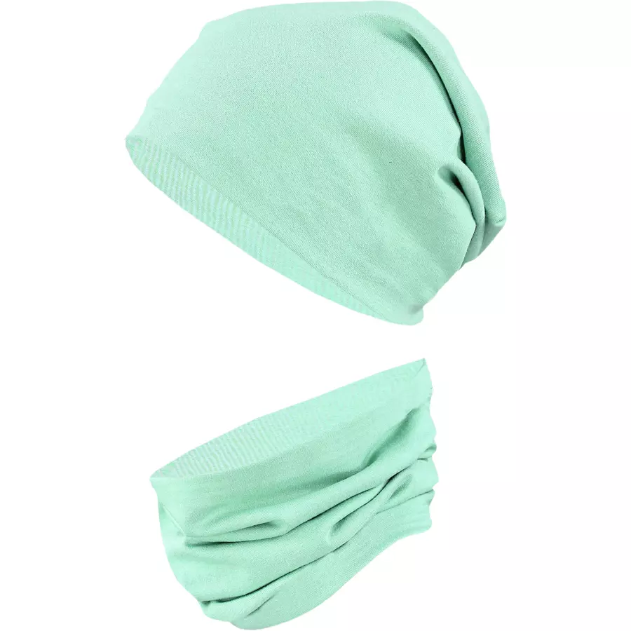 TupTam Unisex Kinder Beanie Mütze Schlauchschal Set grün