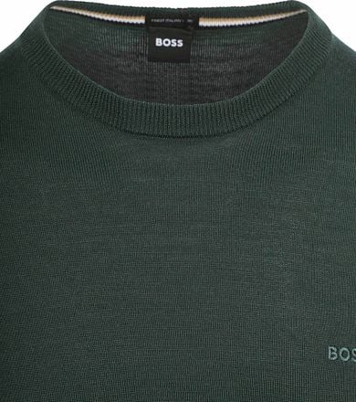 BOSS Trui Botto Wol Donkergroen 50476364-385 kopen