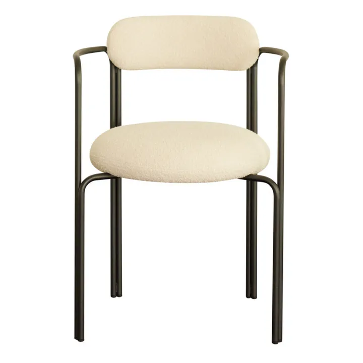 Gabrielle Paris Fauteuil colombe, assise en bouclette | Crème