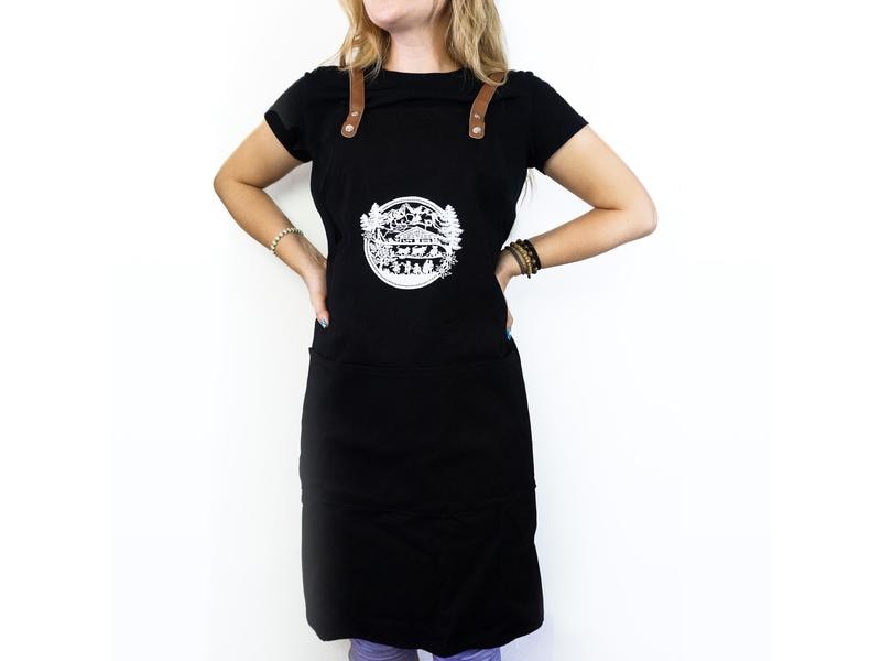 Trendform Kochschürze Swiss Tradition Schwarz Küchenschürze mit verstellbarem Nackengurt