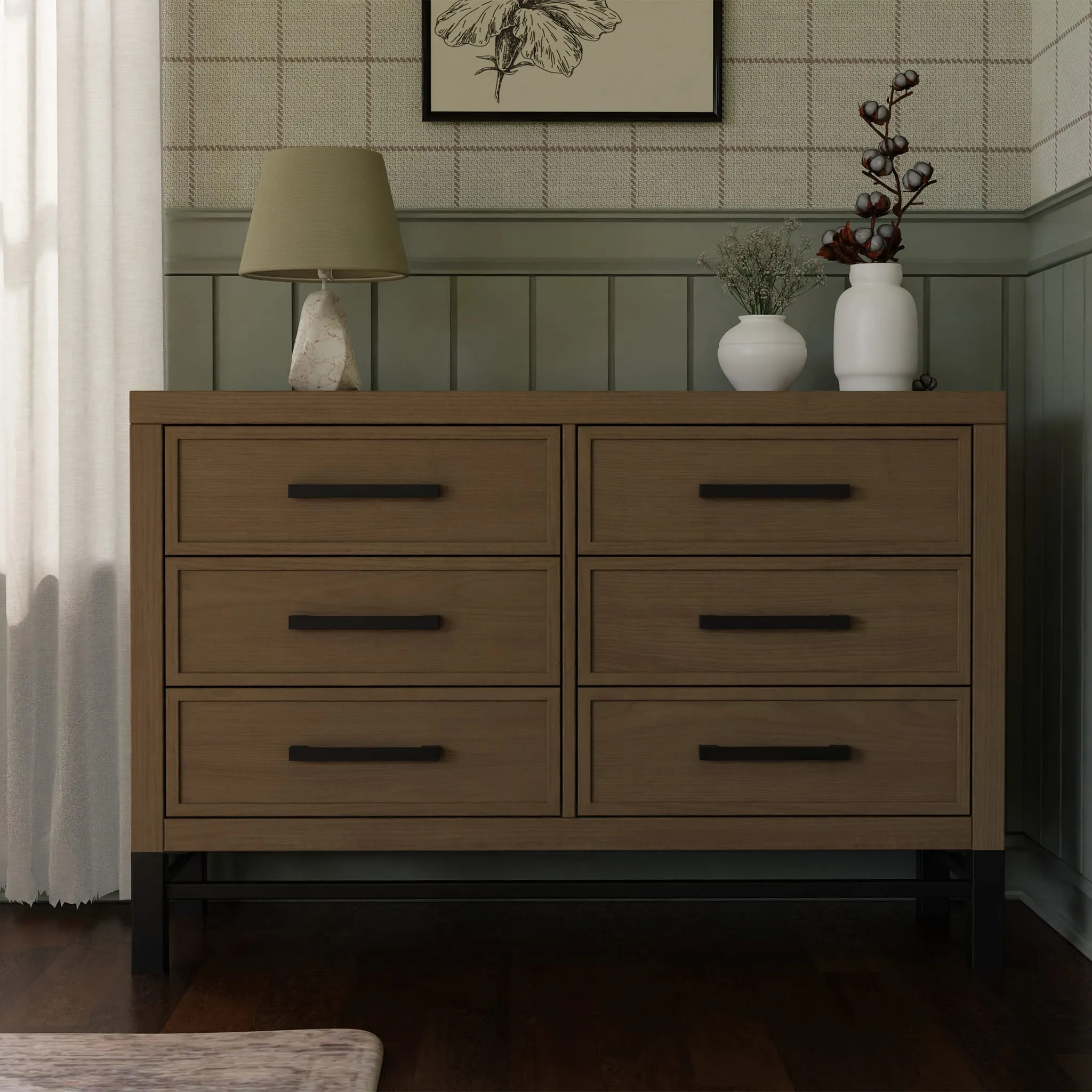 Franklin & Ben Bureau 6 tiroirs Newbern - Bois