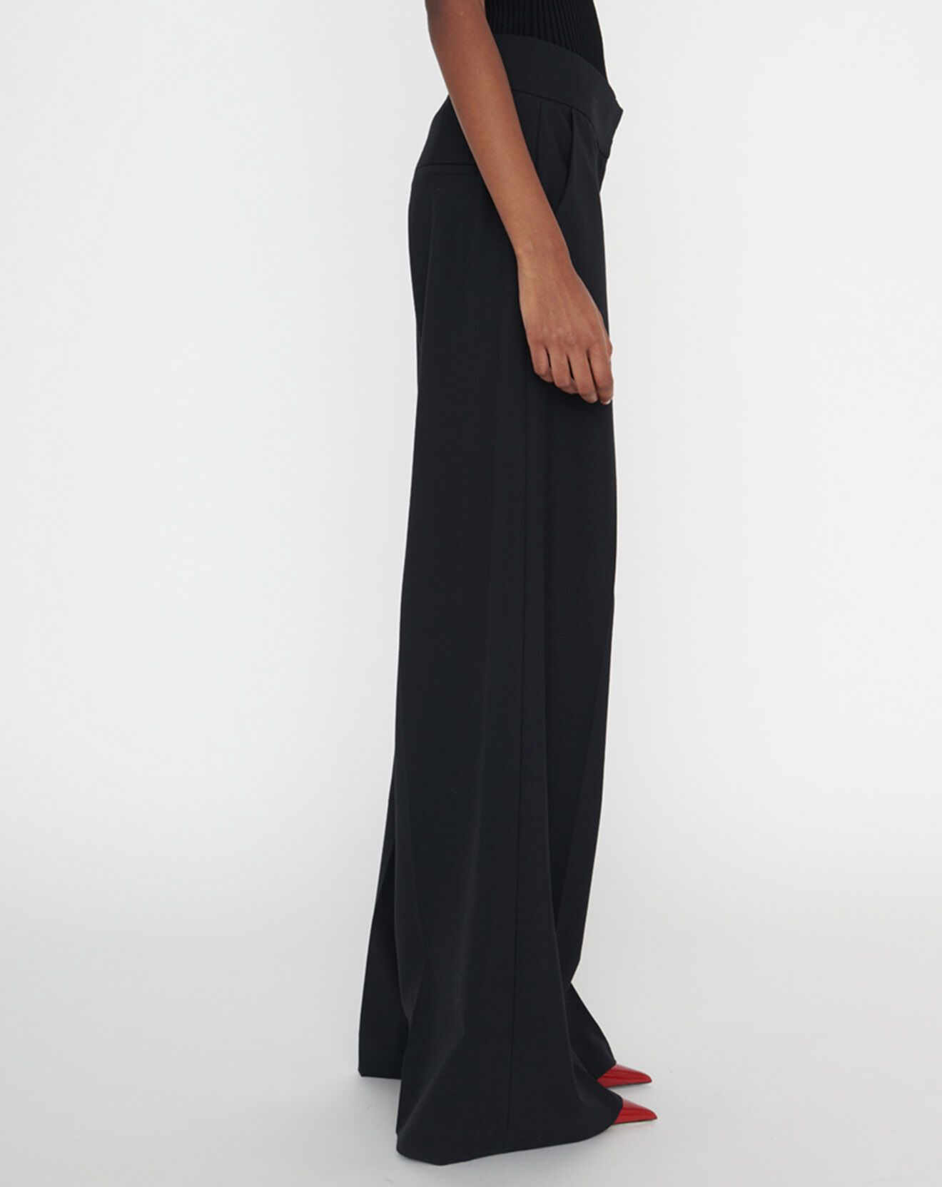 Zapa Pantalon en Laine mélangée Prunae noir
