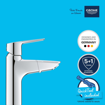 Grohe wastafelkraan Start M-size  uittrekbaar QuickFix chroom