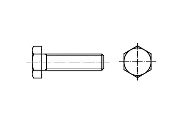 TOOLCRAFT 133832 Sekskantsskrue M12 50 mm Udvendig sekskant DIN 961 Stål 100 stk