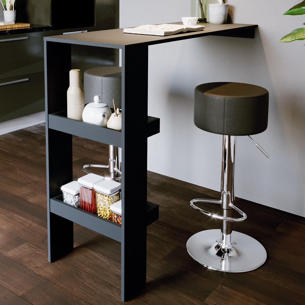 Vicco Design Barhocker 2er Set Schwarz Schminkhocker höhenverstellbar Drehstuhl