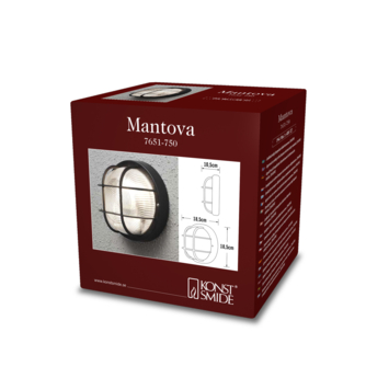 Konstsmide Mantova Wandlamp zwart E27