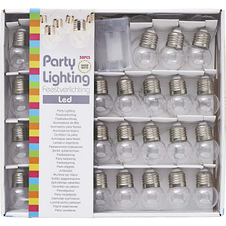 Lyskæde med 30 LED - Varm hvid