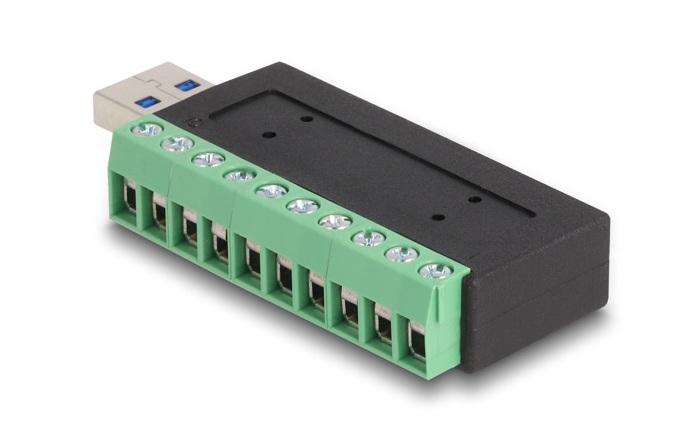 USB-Adapter USB-A Stecker - TerminalblockDelock USB 3.2 Gen 1 Typ-A Stecker zu Terminalblock Adapter